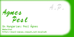 agnes pesl business card
